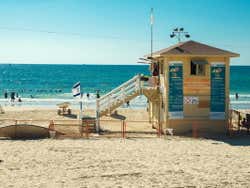 A praia no verão